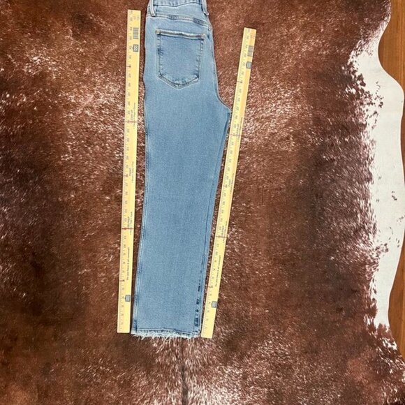 Good American Distressed Blue Denim Skinny Jeans 4/27 Mid Rise Stretch - Picture 13 of 13